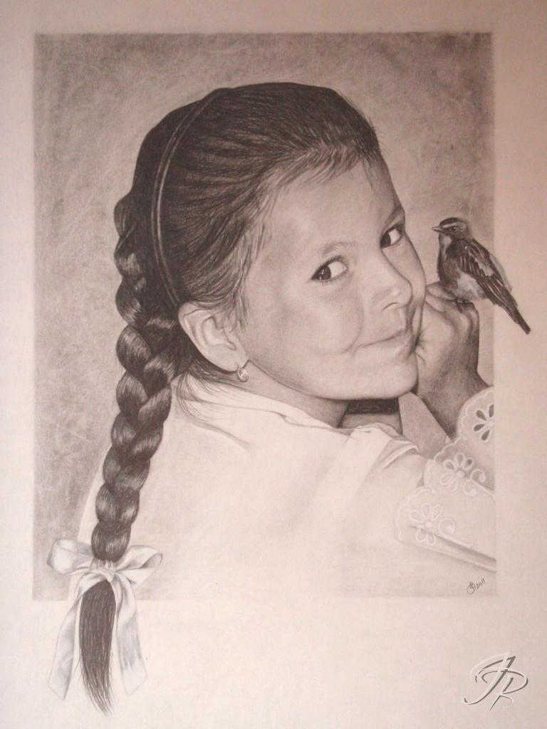 Girl With a Birdie (36 x 50 cm), 2011
- Own theme -